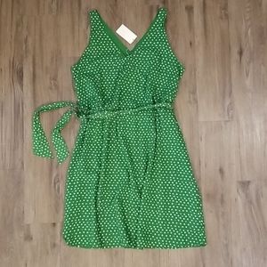 A New Day Green Polka Dot Dress, Sz XL BNWT